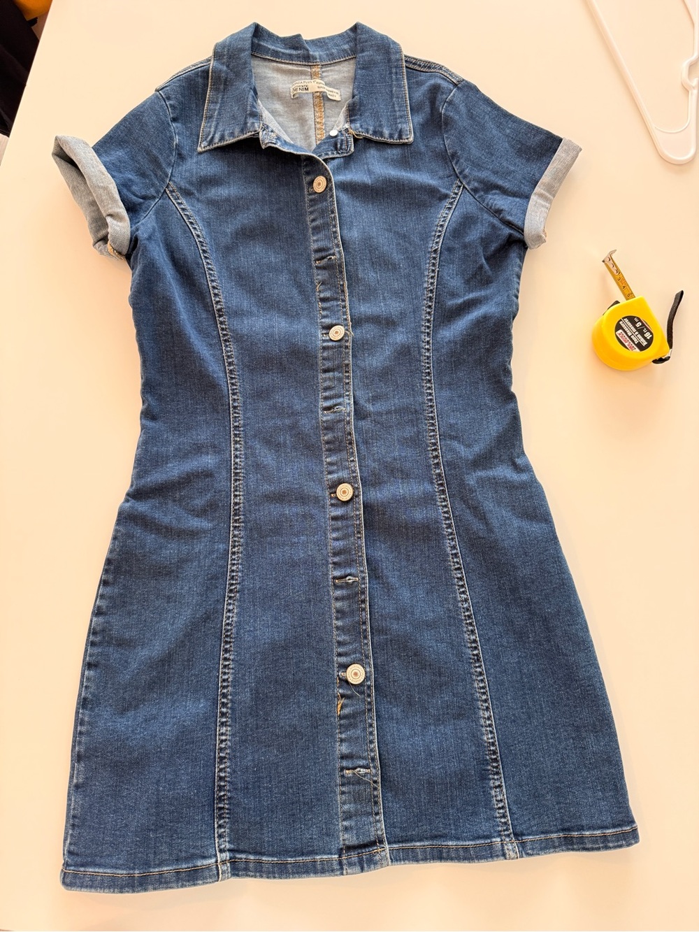 Girls' Denim Button-Front Dress - Blue